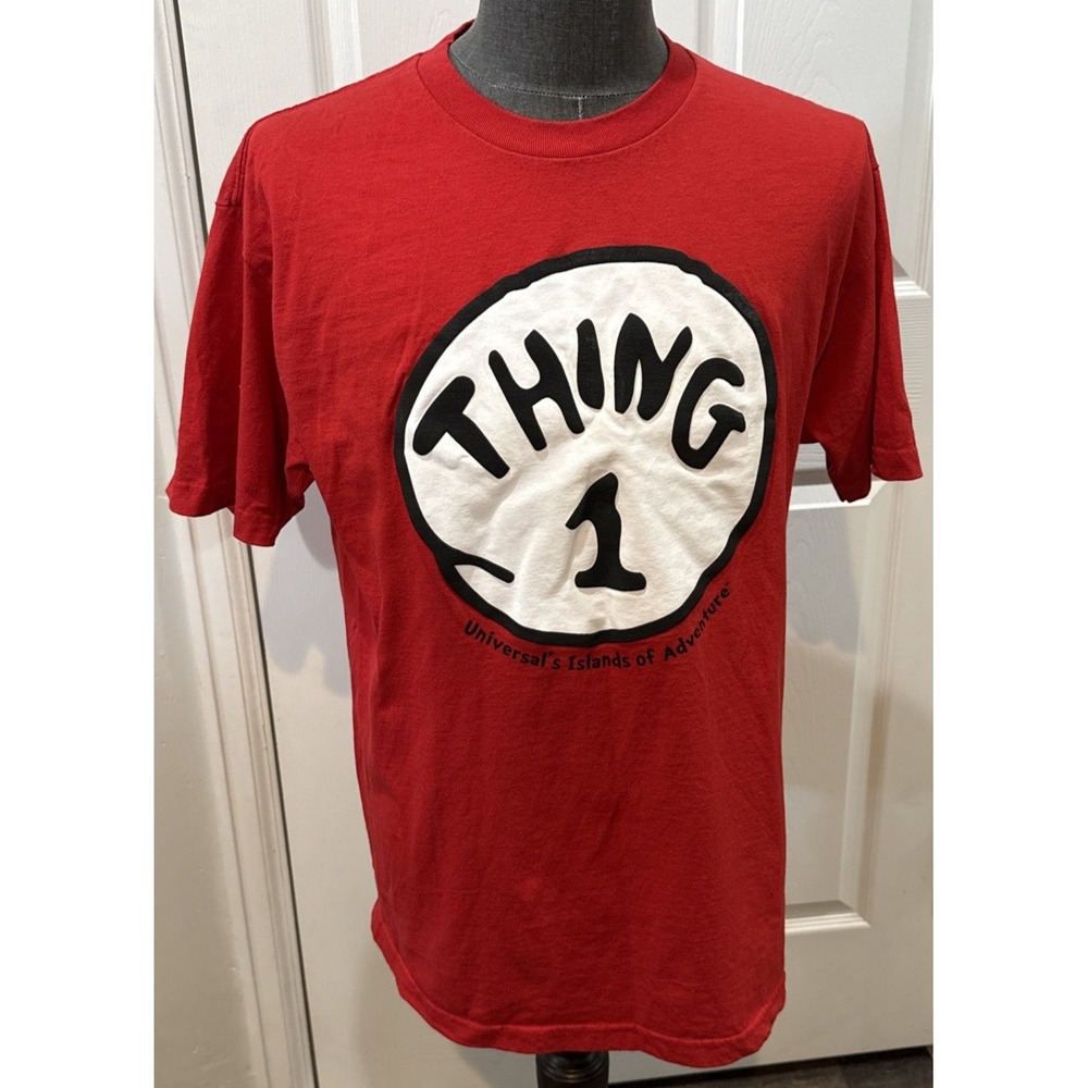 Universal Studios Thing 1 - Short Sleeve Red T-Shirt - Size Large